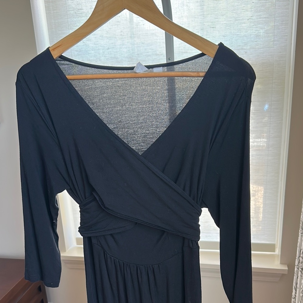 Elegant Black Wrap Dress